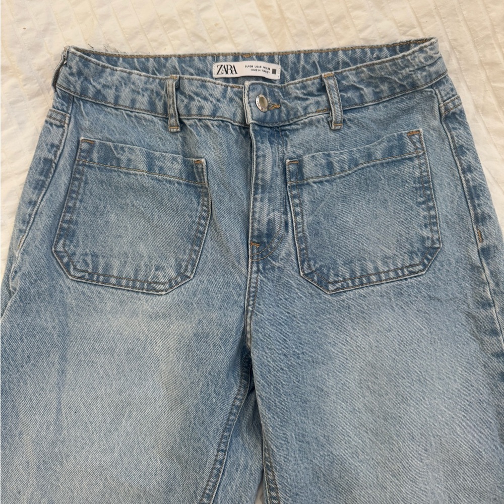 Zara Jeans light to mid blue high waist - Picture 3 of 4